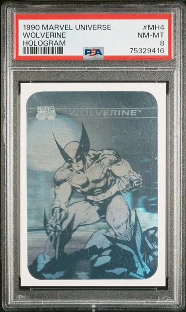 1990 Marvel Universe Hologram Wolverine #MH4 card image