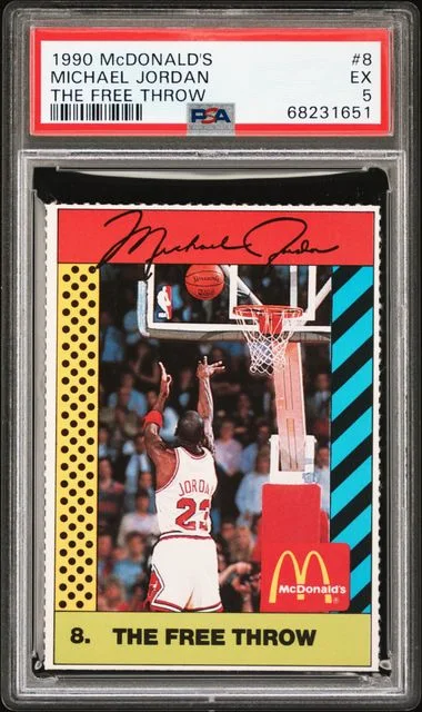 1990 McDonald's The Free Throw Michael Jordan #8 card image