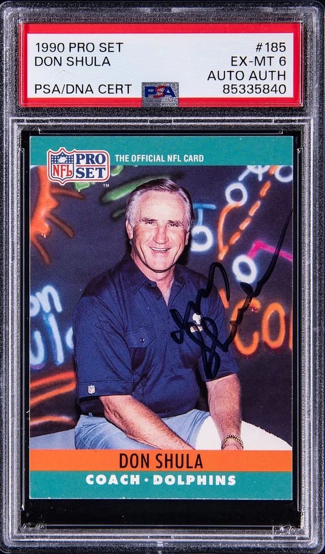 1990 NFL Pro Set Don Shula #185 card image