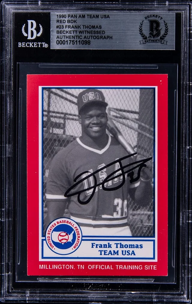 1990 Pan Am Team USA Red BDK Frank Thomas #23 card image