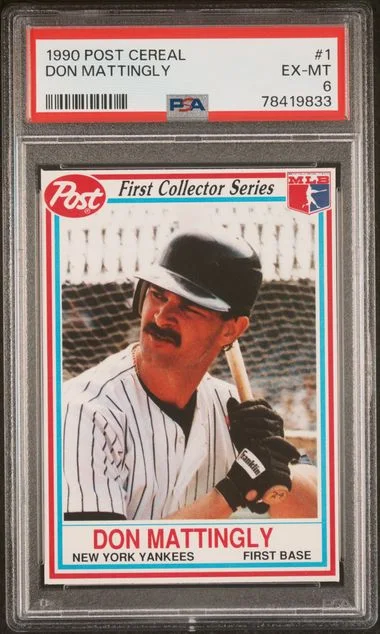 1990 Post Cereal Don Mattingly #1 card image