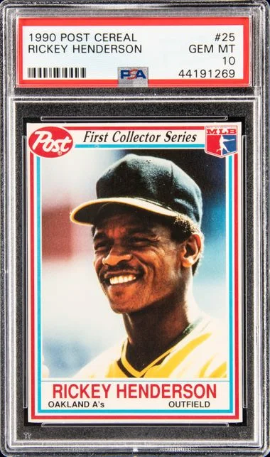 1990 Post Cereal Rickey Henderson #25 card image