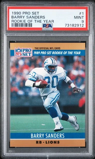 1990 Pro Set Of The Year Barry Sanders #1 card image
