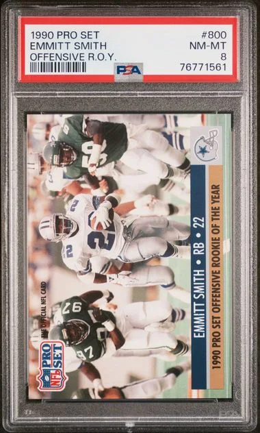 1990 Pro Set Offensive Of The Year Emmitt Smith #800 card image
