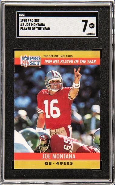 1990 Pro Set Player Of The Year Joe Montana #2 card image