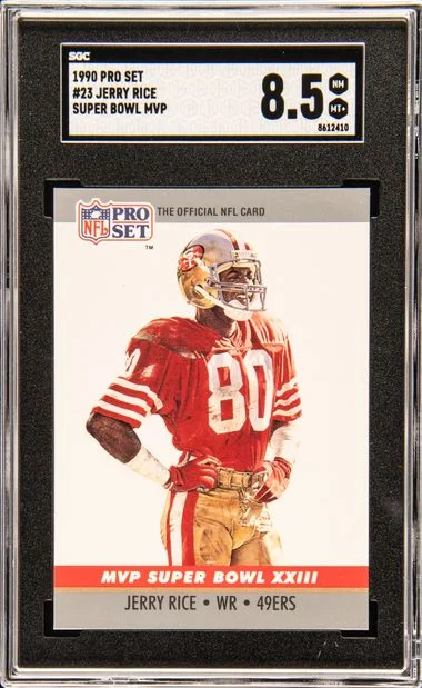 1990 Pro Set Super Bowl MVP Jerry Rice #23 card image
