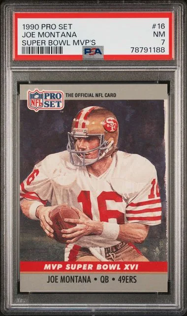 1990 Pro Set Super Bowl Mvp's Joe Montana #16 card image