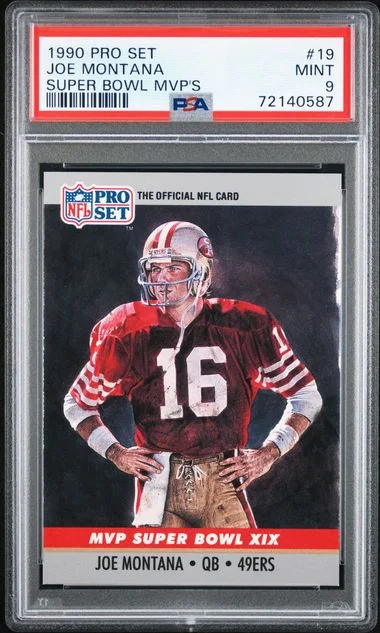 1990 Pro Set Super Bowl MVP's Joe Montana #19 card image