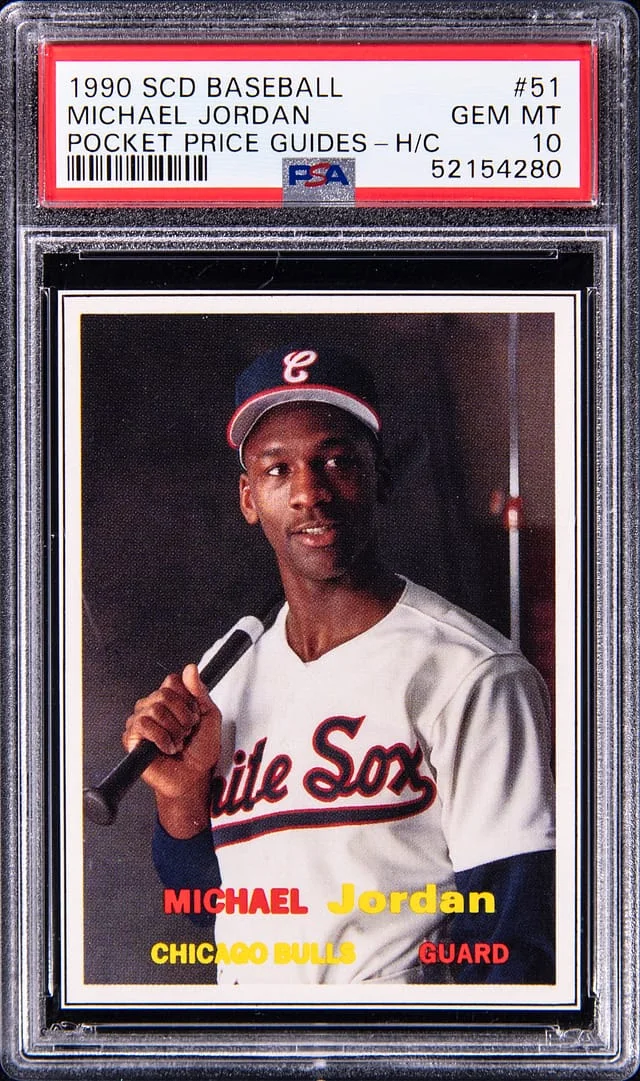 1990 SCD Baseball Pocket Price Guide Hand Cut Michael Jordan #51 card image