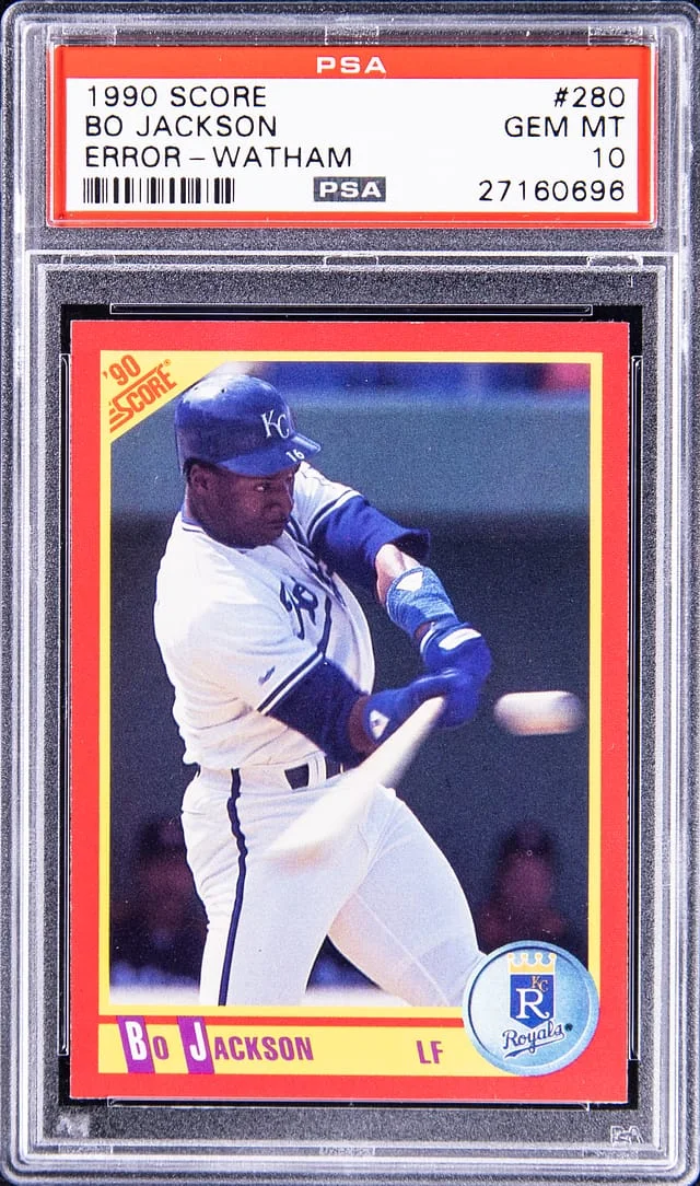 1990 Score, Error Watham Bo Jackson #280 card image