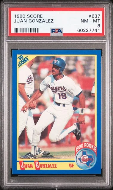 1990 Score Juan Gonzalez #637 card image