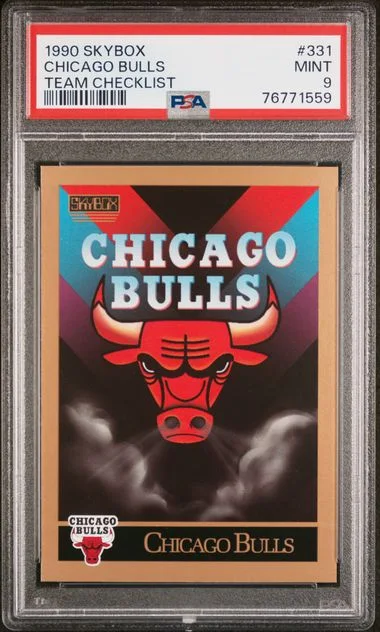 1990 SkyBox Chicago Bulls Team Checklist #331 card image