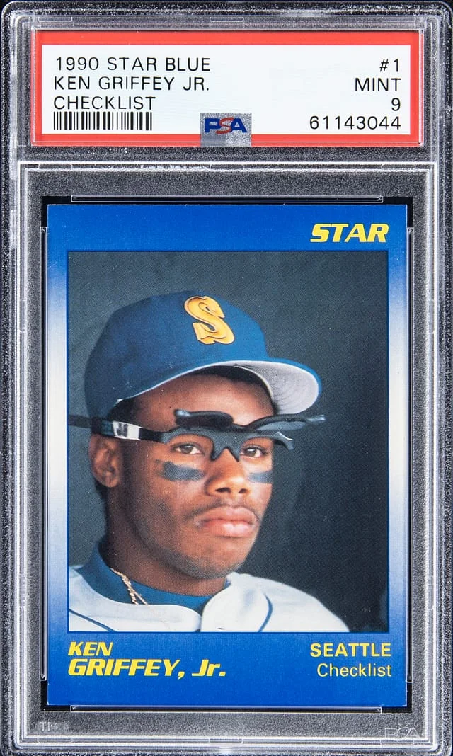 1990 Star Blue Checklist Ken Griffey Jr. #1 card image