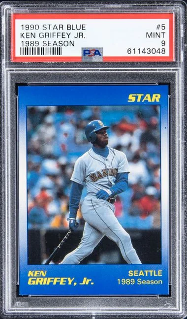 1990 Star Ken Griffey Jr. Blue 1989 Season Ken Griffey Jr. #5 card image