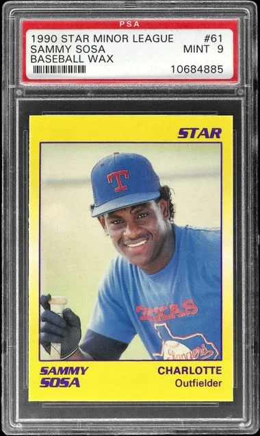 1990 Star Minor League Baseball Wax Sammy Sosa #61 card image