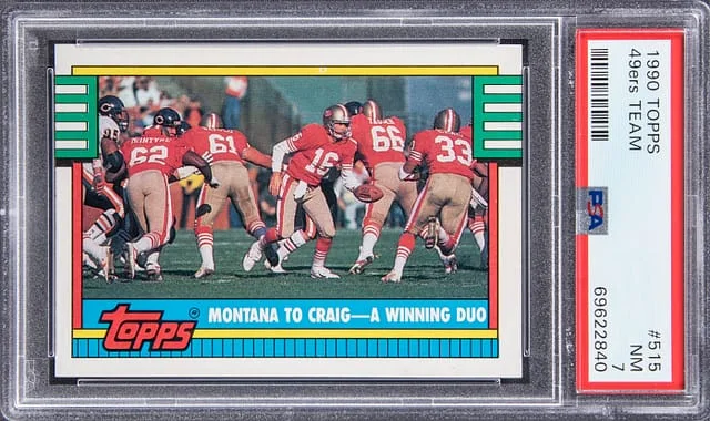 1990 Topps 49ers Team #515 card image