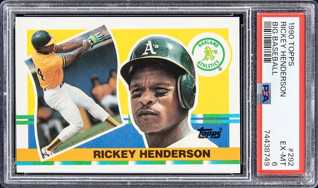 1990 Topps Big Rickey Henderson Baseball #292 card image