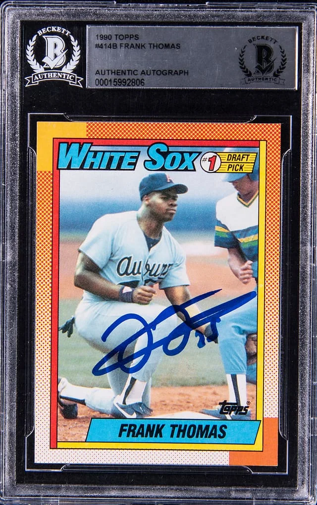 1990 Topps Frank Thomas #414B card image