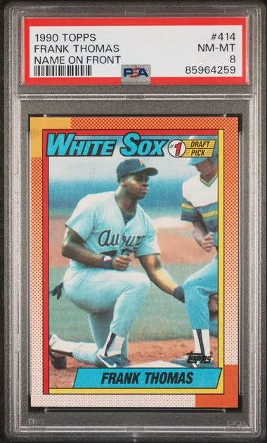 1990 Topps Frank Thomas, Name On Front #414 card image