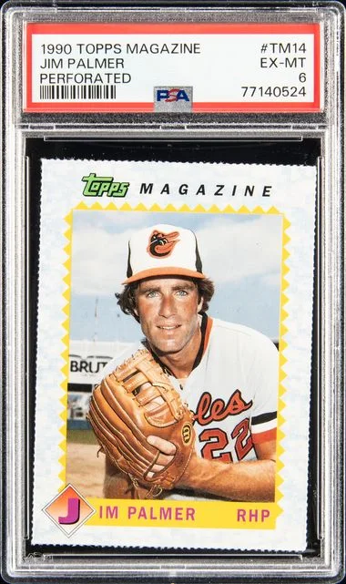 1990 Topps Jim Palmer Magazine Perforated #Tm14 card image