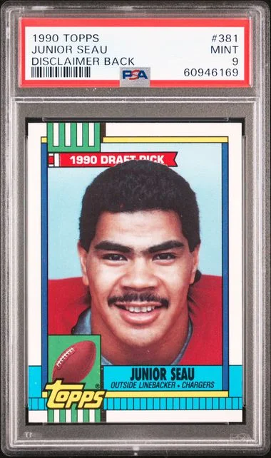 1990 Topps Junior Seau #381 card image
