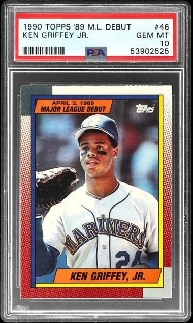 1990 Topps Ken Griffey Jr. 89 M.L. Debut #46 card image