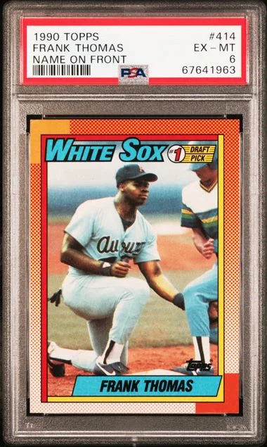 1990 Topps, Name On Front Frank Thomas #414 card image