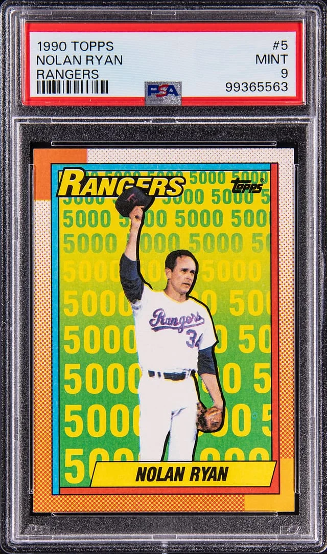 1990 Topps Nolan Ryan Rangers #5 card image
