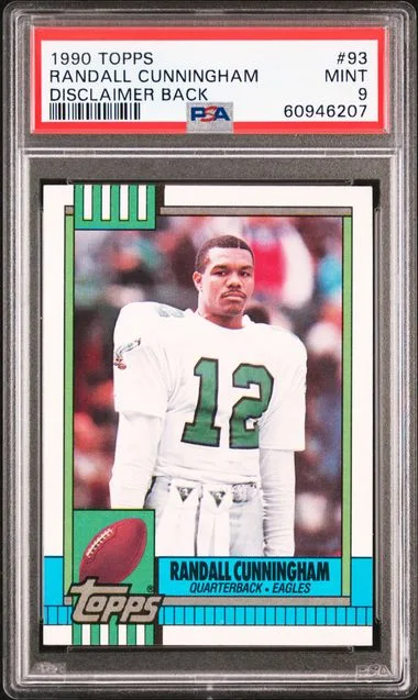 1990 Topps Randall Cunningham #93 card image