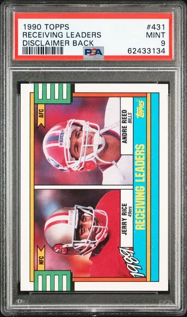 1990 Topps Receiving Leaders #431 card image