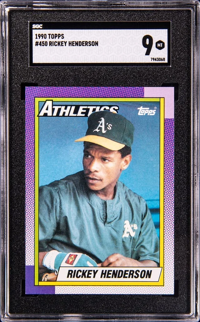 1990 Topps Rickey Henderson #450 card image