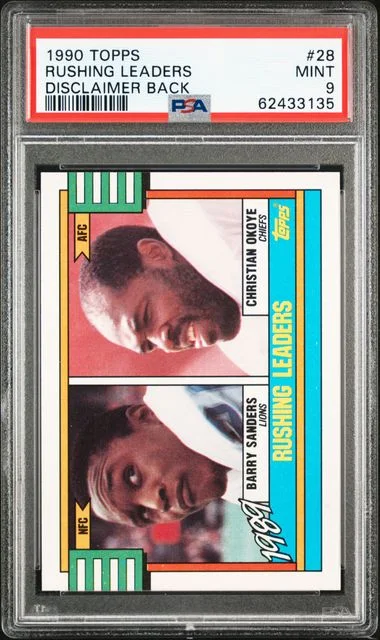 1990 Topps Rushing Leaders #28 card image