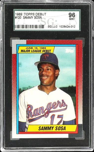 1990 Topps Sammy Sosa 89 Major League Debut #120 card image