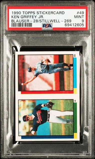 1990 Topps Stickercard /269 Ken Griffey Jr./Jeff Blauser/Kurt Stillwell #no-number card image