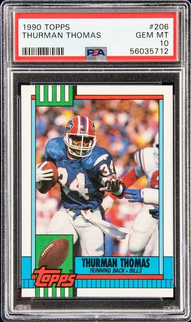 1990 Topps Thurman Thomas #206 card image