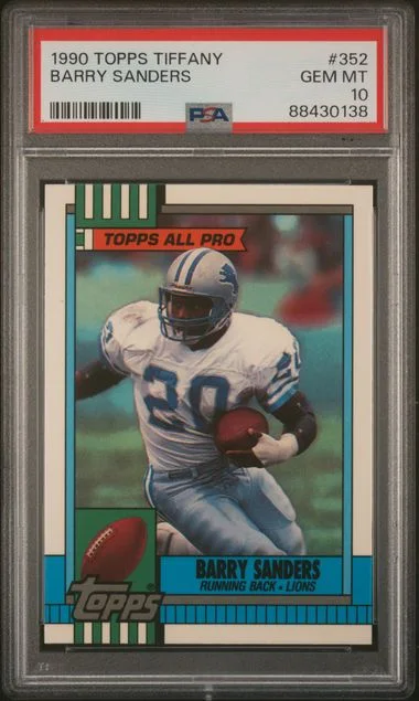 1990 Topps Tiffany Barry Sanders #352 card image