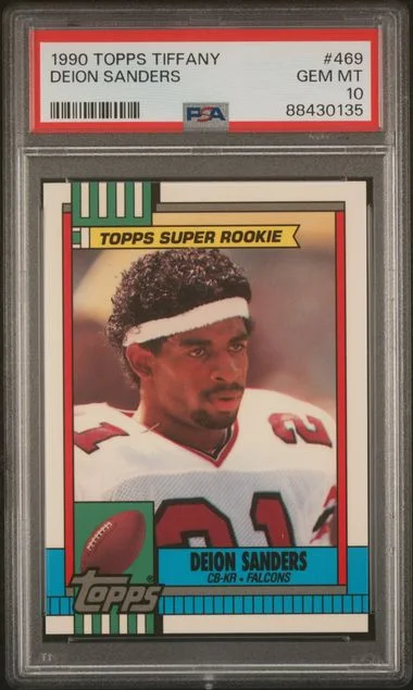 1990 Topps Tiffany Deion Sanders #469 card image