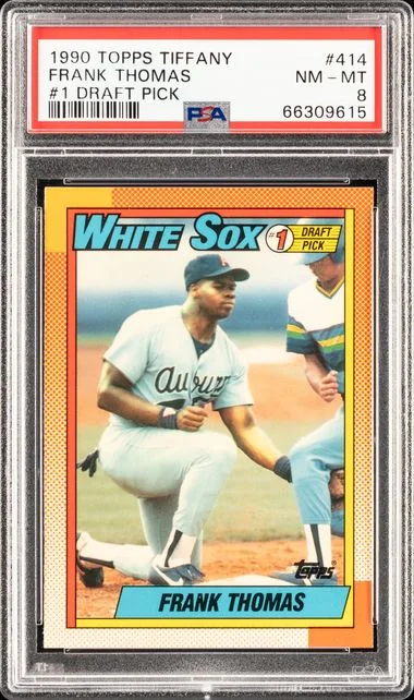 1990 Topps Tiffany Draft Pick #414 Frank Thomas #1 card image