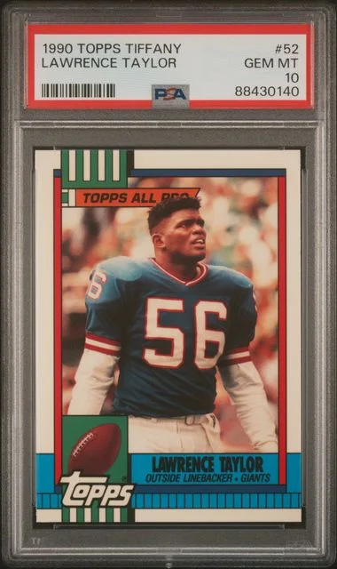 1990 Topps Tiffany Lawrence Taylor #52 card image