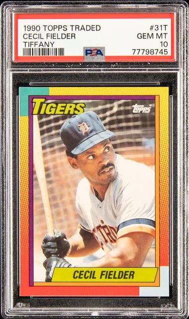1990 Topps Traded Cecil Fielder Tiffany #31T card image
