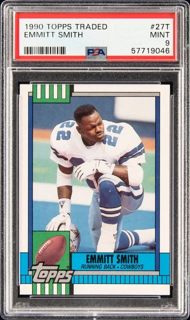 1990 Topps Traded Emmitt Smith #27T card image