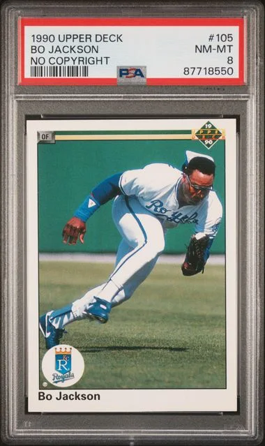 1990 Upper Deck Bo Jackson, No Copyright On Back #105 card image