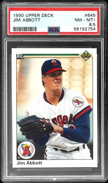 1990 Upper Deck Jim Abbott #645 card image
