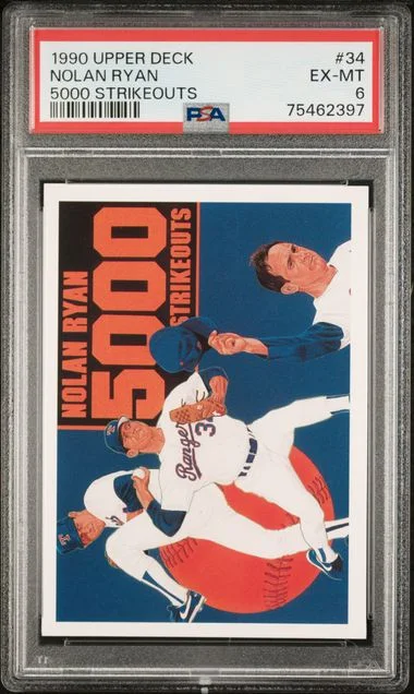 1990 Upper Deck Nolan Ryan 5000 Strikeouts #34 card image
