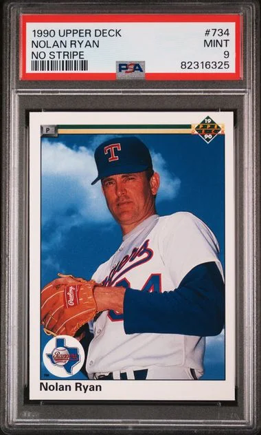 1990 Upper Deck Nolan Ryan No Stripe #734 card image