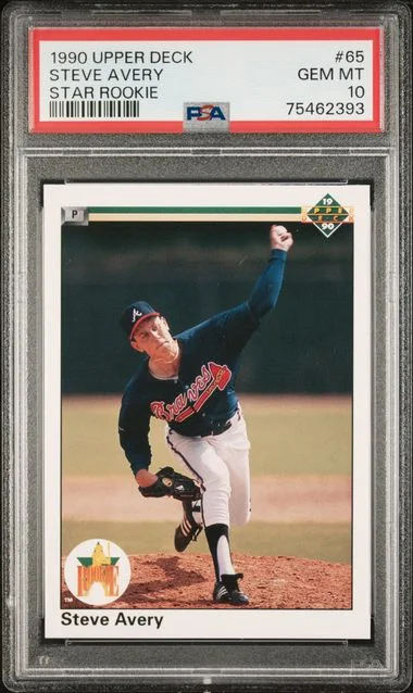 1990 Upper Deck Steve Avery Star #65 card image