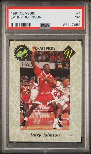 1991-92 Classic Larry Johnson #1 card image