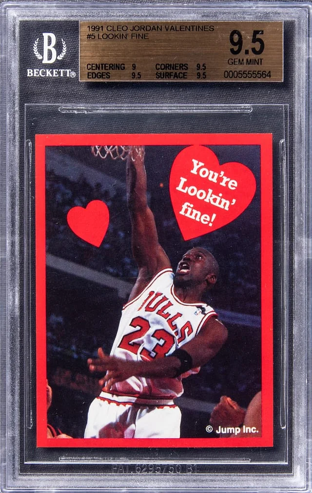 1991-92 Cleo Jordan Valentines Lookin Fine Michael Jordan #4 card image