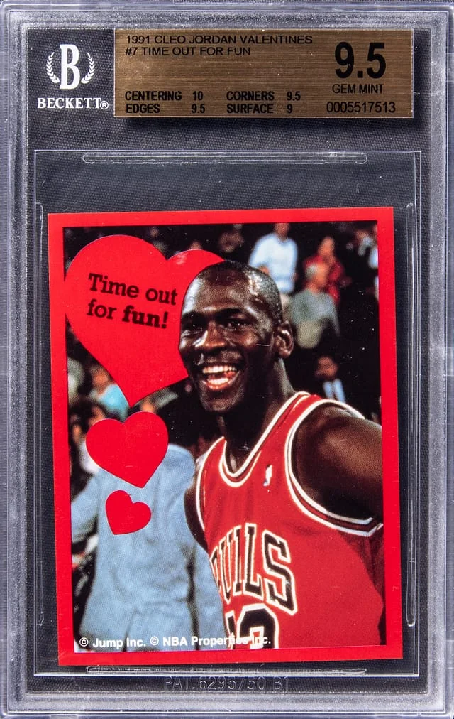 1991-92 Cleo Jordan Valentines Time Out For Fun Michael Jordan #7 card image