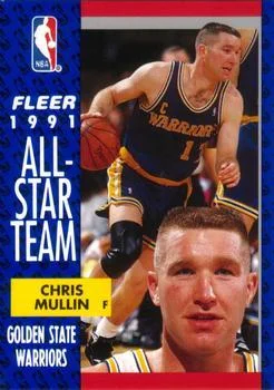 1991-92 Fleer Chris Mullin 3D Acrylic #218 card image
